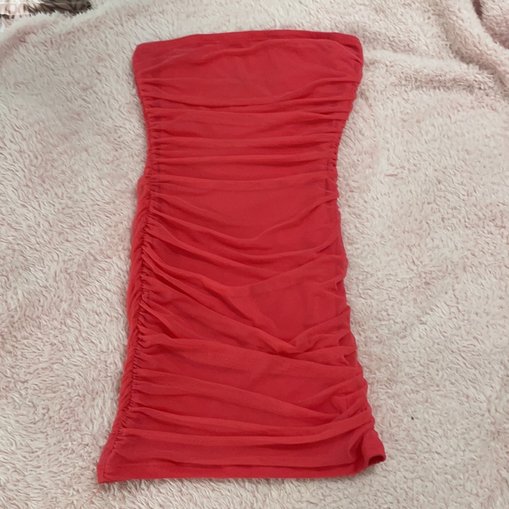Hot Pink Strapless Body con Fashionova Dress